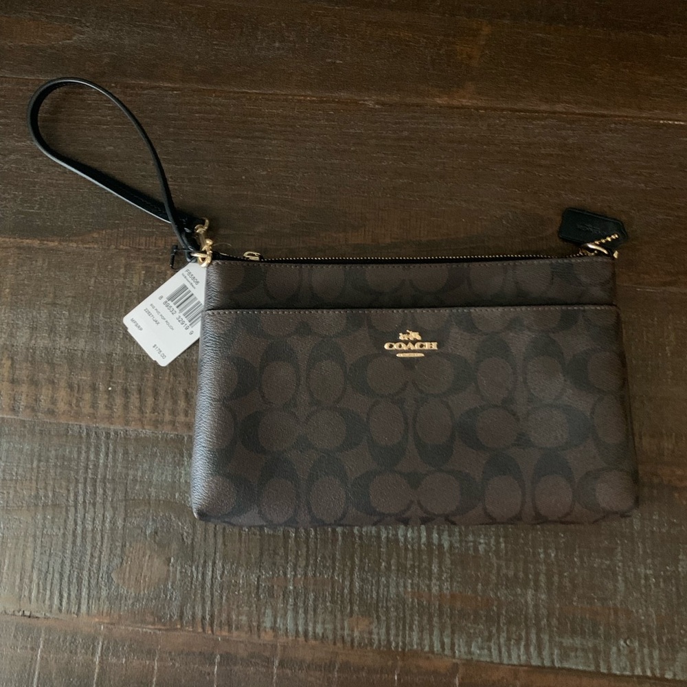 Coach Wristlet with Change Carrier